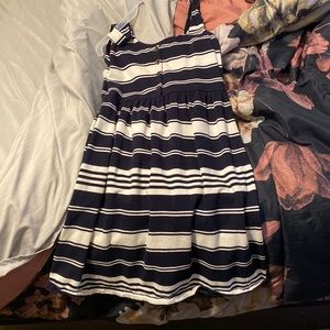 J. Crew. Dress. Black and white. Knee length for a 5' 4". Size large.